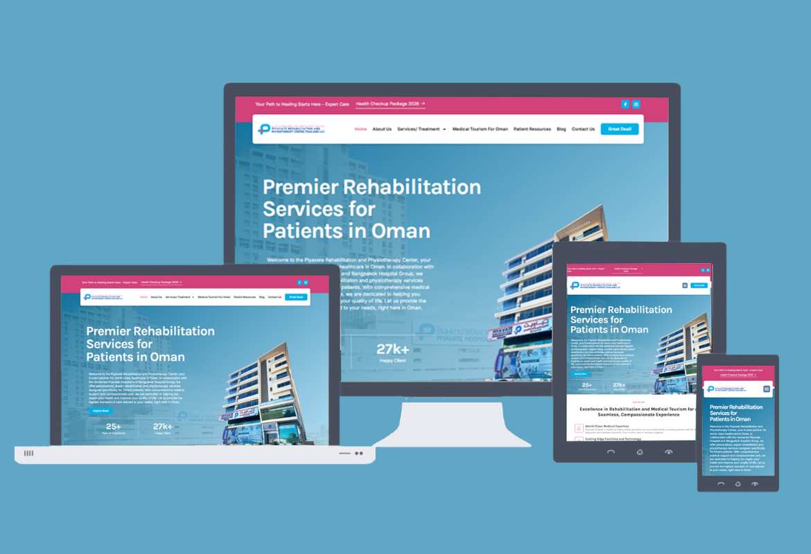 Piyavate Rehabilitation & Physiotherapy Oman Website 